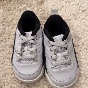 Jordan Kids Gray and Black Kids Sneakers